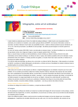 Infographie, entre art et ordinateur