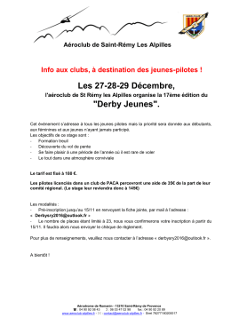 Les 27-28-29 Décembre, "Derby Jeunes".