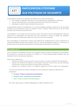 Pr&eacute;sentation du kit - Minist&egrave;re des Affaires sociales et de la Sant&eacute;