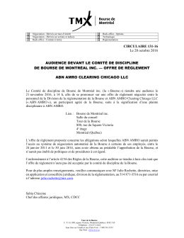 Offre de r&egrave;glement - ABN AMRO