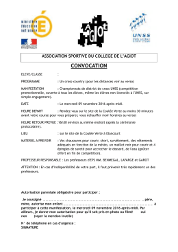Convocatiobn cross district