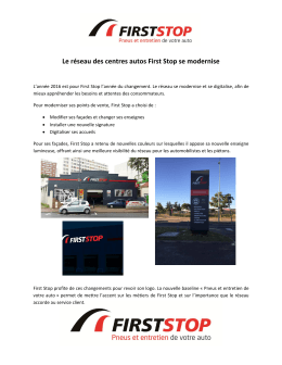 Le r&eacute;seau des centres autos First Stop se modernise