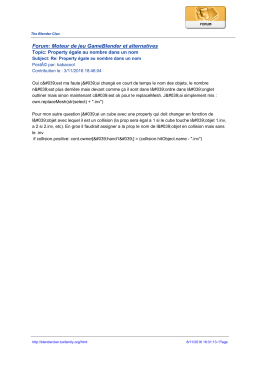 Forum: Moteur de jeu GameBlender et alternatives
