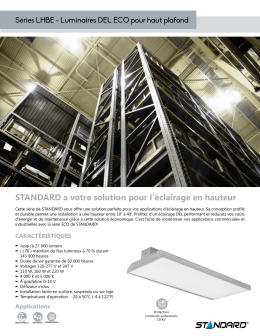 Luminaires DEL ECO pour haut plafond