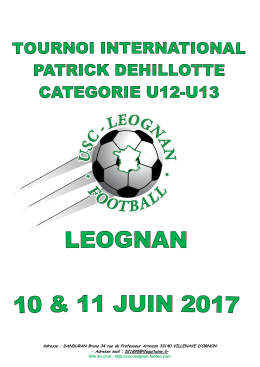 Plaquette U13