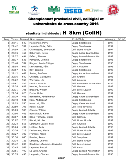 Championnat provincial civil, collégial et universitaire de cross