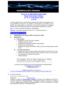 Stage Num&eacute;ro v&eacute;dique 2016