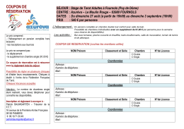 coupon de r&eacute;servation - F&eacute;d&eacute;ration Fran&ccedil;aise de Tarot