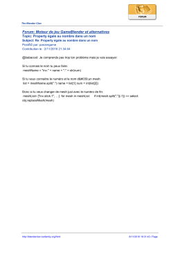 Forum: Moteur de jeu GameBlender et alternatives