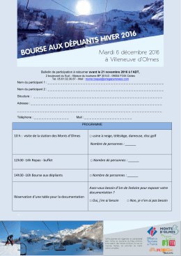 Bulletin d`inscription&hellip; - Blog de l`Office de Tourisme des Vall&eacute;es d`Ax