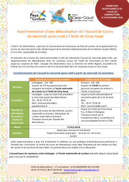 Téléchargez le formulaire - Communauté de Communes du Pays de