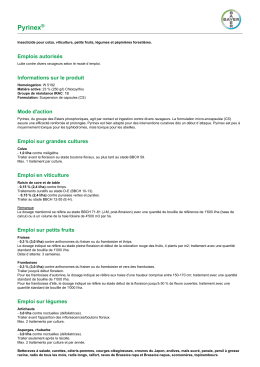 Informations sur le produit