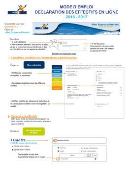 Notice explicative spéciale "Déclaration en ligne"