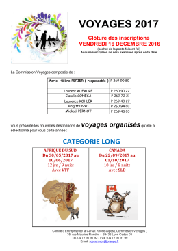 voyages 2017