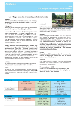 Les villages sous les pins sont ouverts toute l`année