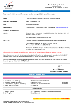 CONVOCATION Nous avons le plaisir de vous informer que