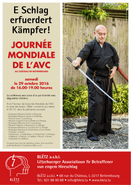 E Schlag erfuerdert Kämpfer! JOURNÉE MONDIALE DE L`AVC