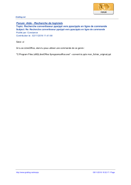 Forum: Aide - Recherche de logiciels