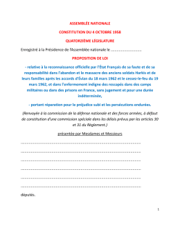 ASSEMBL&Eacute;E NATIONALE CONSTITUTION DU 4 OCTOBRE 1958