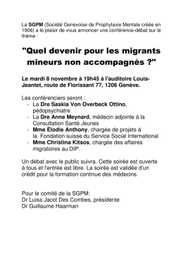 Annonce conférence SGPM