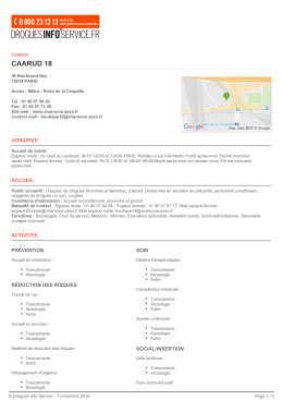 caarud 18 - Drogues Info Service