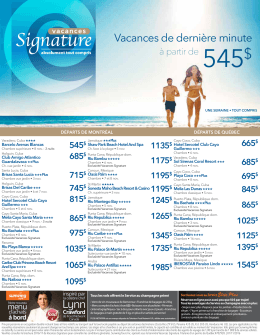 Vacances de derni&egrave;re minute