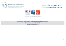 Programme - Institut international des Droits de l`Homme
