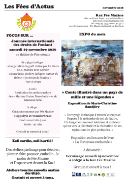 Programme novembre