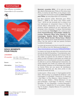 Communiqu&eacute; - SIX media marketing inc.