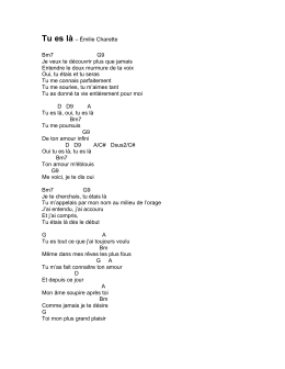 Tu es l&agrave; - Emilie Charette
