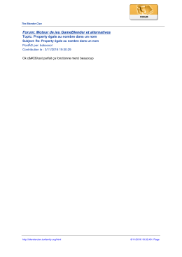 Forum: Moteur de jeu GameBlender et alternatives