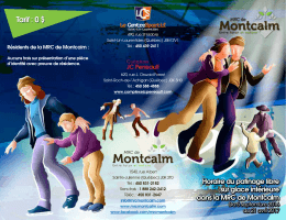 Glace - La MRC de Montcalm