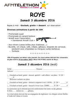 Samedi 3 décembre 2016