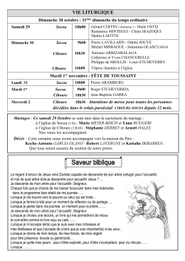 feuille paroissiale ciboure