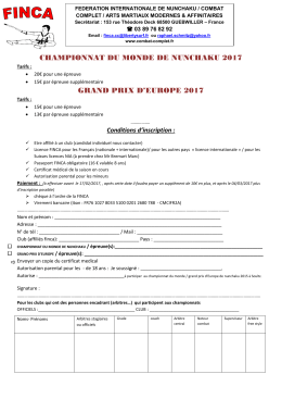 inscription - Club de Nunchaku &agrave; Paris