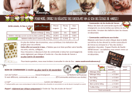 Bon de commande chocolats 2016