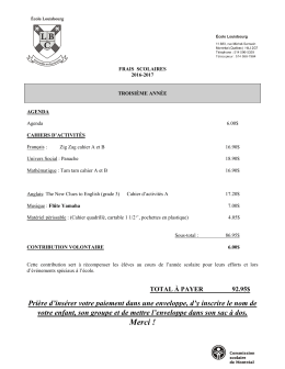 3e année - École Louisbourg