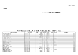 Voir les convocations - Club Sportif de Badminton de Wittelsheim