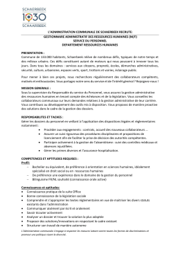 gestionnaire administratif des ressources humaines (m/f) service du