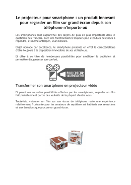 Le projecteur pour smartphone - Relations