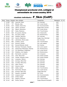 Championnat provincial civil, coll&eacute;gial et universitaire de cross