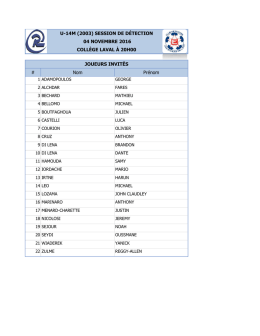 U14M-AA - etoiles de l`est