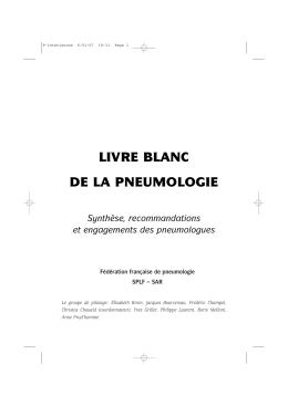 Synthèse Livre blanc - Fédération Française de Pneumologie