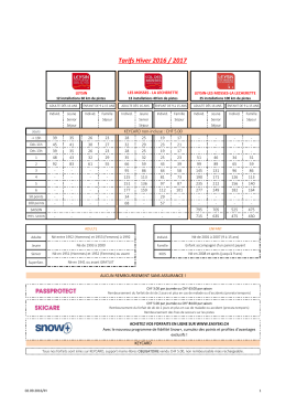 Tarifs individuel TLML Officiel 16-17