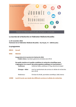 T&eacute;l&eacute;charger le programme complet de la Journ&eacute;e de la Recherche