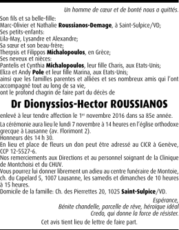 Dr Dionyssios-Hector ROUSSIANOS