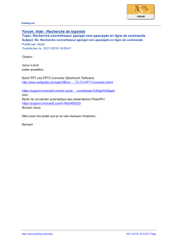 Forum: Aide - Recherche de logiciels