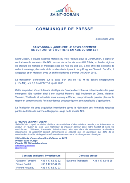 communiqué de presse - Saint