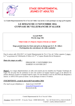 stage-dep-03_nov-16 - Les ARCHERS de VICHY