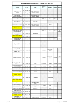 Calendrier ligue 2016 2017